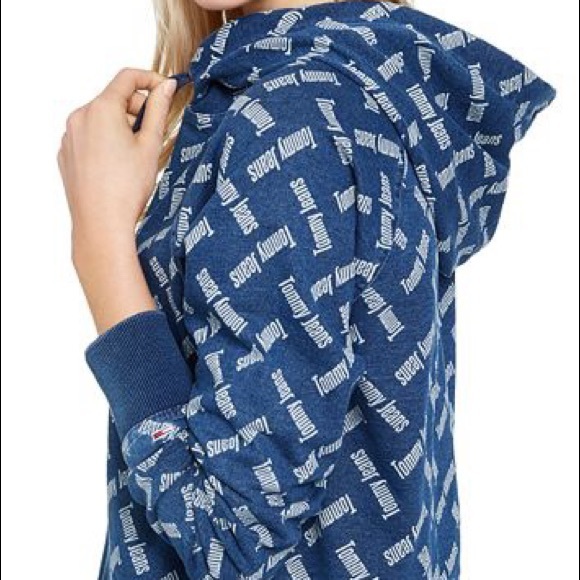 Tommy Jeans All over logo Cropped Sweater XS - Picture 3 of 8